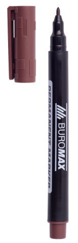 Маркер водостійкий, коричневий, 1мм, спиртова основа, BM.8704-25 BUROMAX